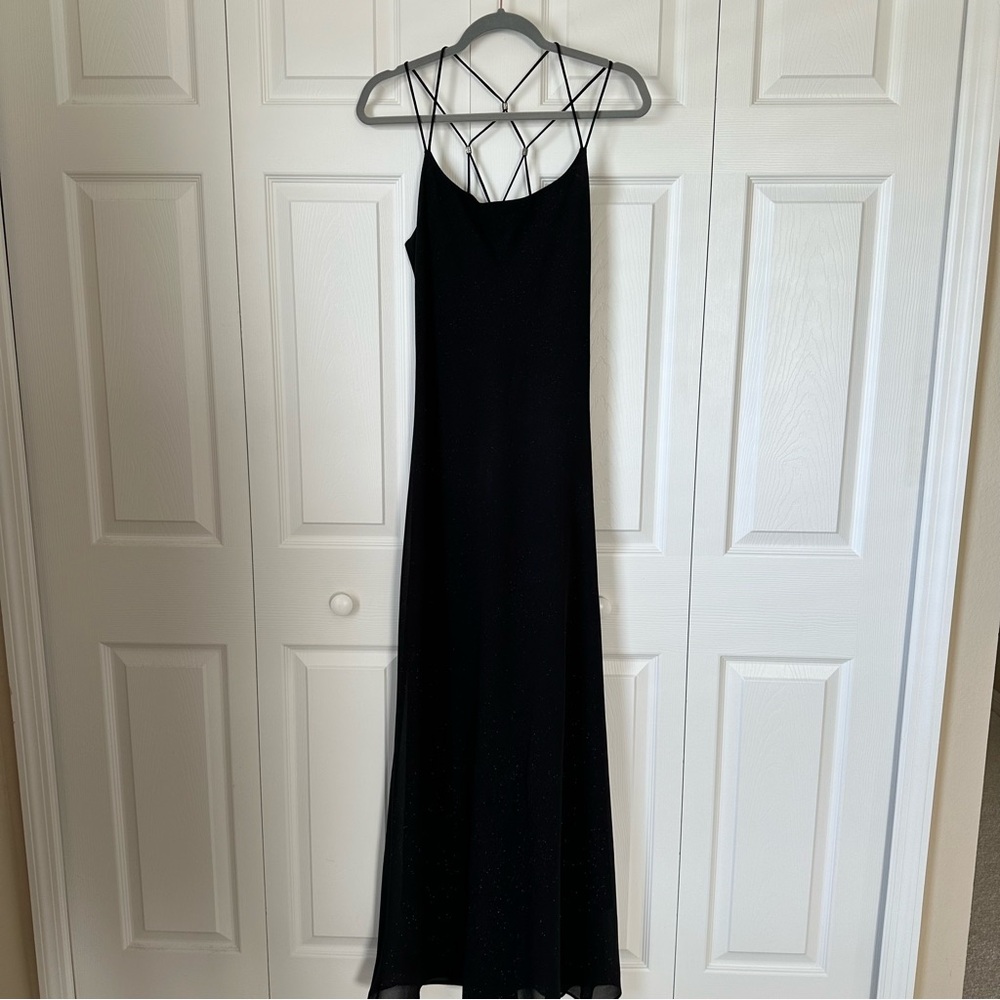 Evening gown black shimmer